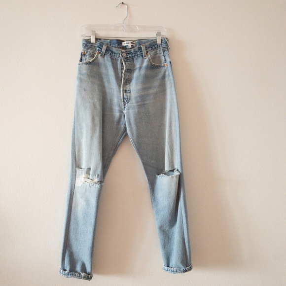 Re/Done Denim - Re/Done Levi’s 501 high waist light jeans 25 (c24)